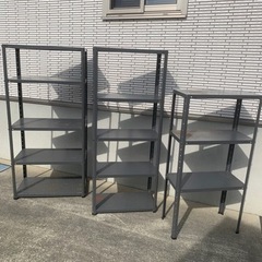 [お譲り先決定]スチール棚×3