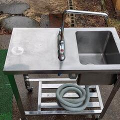 キャンプに！庭園用に！　ステンレス流し台　シンク　キッチン　タイ...