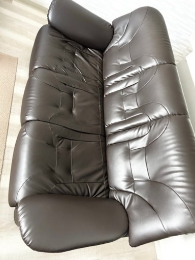 美品　3人掛けソファ　ダークブラウン