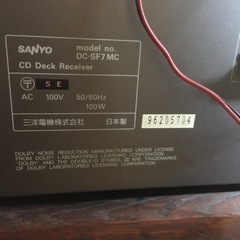 SANYOステレオ・スピーカー（2個）の画像