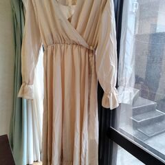 カシュクールティアードワンピース