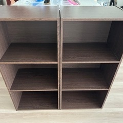 （決まりました）カラーボックス2個 ブラウン