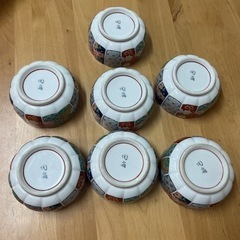 7皿セット　有田焼　田扇　古伊万里　錦絵菊花紋　陶扇窯　小鉢　生活雑貨 食器 茶器の画像