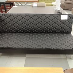 ★ジモティ割あり★  三人掛けソファーブラック クリーニング済み...