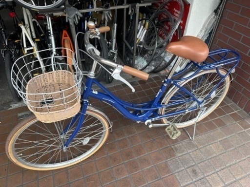 24インチ　子供用自転車　LEDダイナモライト付き　ブルー