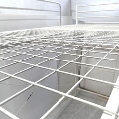 ＊＊＊取引中＊＊＊＊＊＊＊＊＊＊＊＊＊前階段付パイプベッド(宮無)(ハイタイプ) ロフトベッド シングルベッドフレーム  スチールフレーム☆札幌市白石区☆店頭お引き取り歓迎【自社配送は札幌市内限定】【倉庫保管】の画像