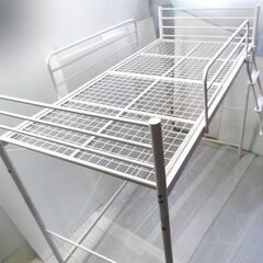 ＊＊＊取引中＊＊＊＊＊＊＊＊＊＊＊＊＊前階段付パイプベッド(宮無)(ハイタイプ) ロフトベッド シングルベッドフレーム  スチールフレーム☆札幌市白石区☆店頭お引き取り歓迎【自社配送は札幌市内限定】【倉庫保管】の画像