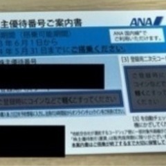 2024/5/31まで:　ANA株主優待