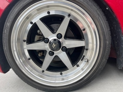 7J +30 100-4H 15インチ　アルミホイール　ロンシャン風　4本セット