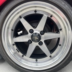 7J +30 100-4H 15インチ　アルミホイール　ロンシャン風　4本セットの画像