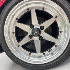 7J +30 100-4H 15インチ　アルミホイール　ロンシャン風　4本セットの画像