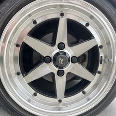 7J +30 100-4H 15インチ　アルミホイール　ロンシャン風　4本セットの画像
