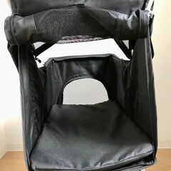 【女性限定】JungleA 4輪 折りたたみペットカート・ブラック の画像