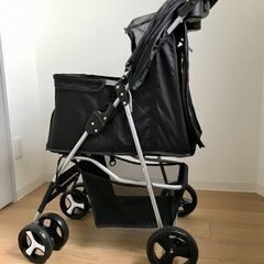 【女性限定】JungleA 4輪 折りたたみペットカート・ブラック 