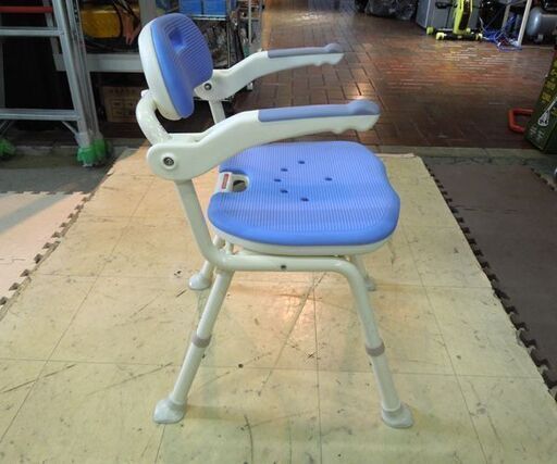 アロン化成 安寿 折りたたみ シャワーベンチ ISフィット シャワーチェア 耐荷重100kg ブルー系 介護用品 入浴介助 札幌市 新