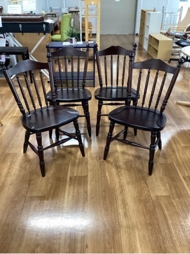 ウィンザーチェアー(4脚)【町田市再生家具】240384