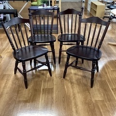 ウィンザーチェアー(4脚)【町田市再生家具】240384