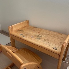 子ども　未就学児　机　イスセットの画像