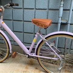 自転車 26インチ おしゃれ Lupinus(ルピナス)LP-266VA-K シティサイクル LEDオートライト シマノ製6段変速の画像
