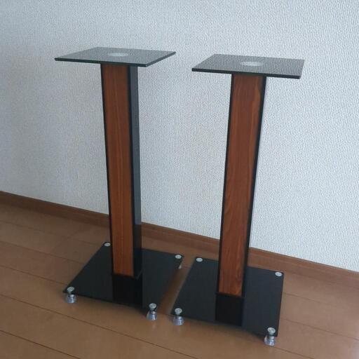 スピーカースタンド　ウォールナット調