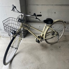 (終了)【自転車】26インチ・6段変速付き オフホワイト