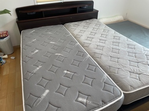 家具 ベッド クイーンベッドマットレスセット
