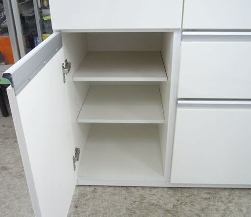 ニトリ キッチンカウンター 約120cm ホワイト キッチンボード 収納 札幌市北区屯田