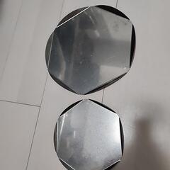 ステンレス製 ガスコンロの五徳カバー大小セットの画像