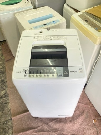 北九州市内　配送無料　日立 全自動洗濯機 7kg ピュアホワイト NW-7WY W