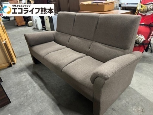 美品　3人掛けソファ　ファブリックブラウン