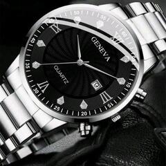 【新品】メンズクォーツ 時計 ステンレスバンド 日付設定有り
の画像