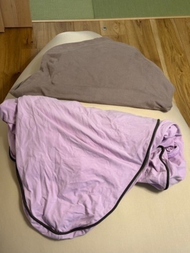 Yogibo Lounger ライトグレー　、ラベンダー　カバー付