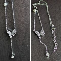 バタフライチェーンネックレス（新品）の画像