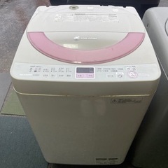 【リサイクルサービス八光】2013年製　シャープ  ES-GE60N-P [全自動洗濯機(6.0kg) ピンク系]