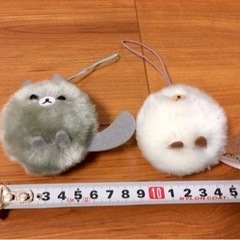 【大幅値引き】ねこにゃ。 ふわぽん ぐれにゃ ラグにゃ 2個セット ストラップ UFOの画像