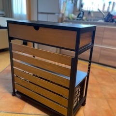 【美品】LOWYA  引出し付きキッチンカウンターの画像