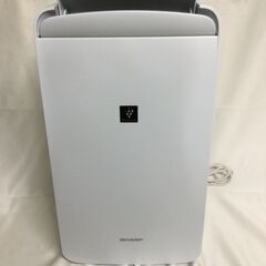 【北見市発】シャープ SHARP 除湿器 CM-J100-W 2019年製 白 カビ対策 衣類乾燥 (E2753hshY)