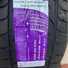 車のタイヤ、ホイ
ール4本　 ATR SPORT 245/30 ZR21 の画像