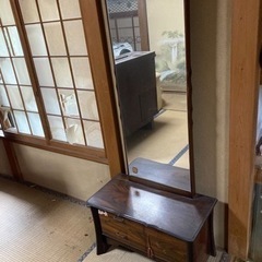 古家具、アンティーク、骨董、鏡台、家具 ミラー/鏡