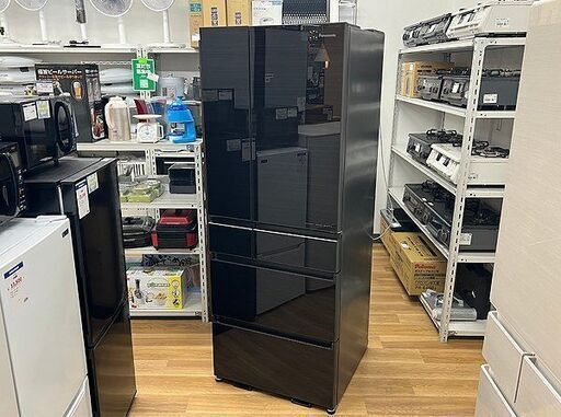 (Y)北大前! パナソニック 大型冷蔵庫 NR-F557HPX-T 2021年製 550L アルベロダークブラウン 6ドア ノンフロン 冷凍冷蔵庫 Panasonic 札幌発 2038469