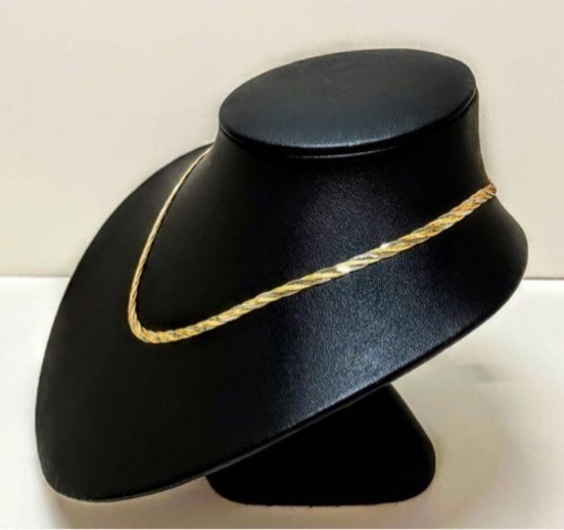 20万円K18WG YG コンビ 9.3g スネークチェーンネックレス