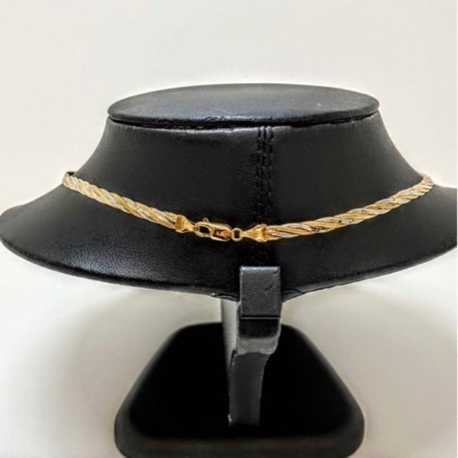 20万円K18WG YG コンビ 9.3g スネークチェーンネックレス