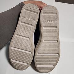 アディダス/adidas BC0412 COURTVANTAGE HEEL TREFOIL キャンバススニーカー/インヒール/紺/LADIESの画像