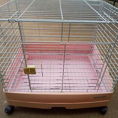 うさぎ　モルモット　テグー等　小動物のゲージ　ピンク