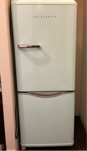ミントグリーンの冷蔵庫