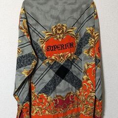 SUPERIOL バロック　バロック調　 ロココ　ロココ調　　 総柄　長袖シャツ　メンズ　 サイズ48　Lサイズ程ですの画像