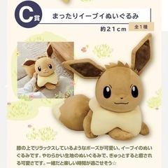 イーブイぬいぐるみ　一番くじ　C賞　まったりイーブイぬいぐるみ