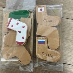 国旗　おもちゃ　木製おもちゃ　知育　出産祝いの画像