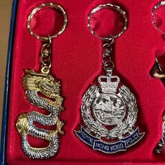 香港旅行記念キーホルダー６種セット（ブルースリー・ドラゴン他）の画像