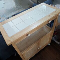 台所サイドテーブル（キッチンワゴン）収納棚の画像